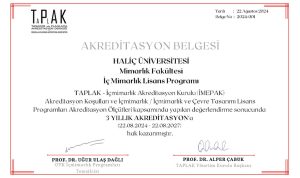 Mimarlik Fakültemizin İç Mimarlık ve Çevre Tasarımı Bölümü de Akredite Oldu