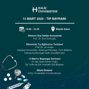 14 Mart 2025 Tıp Bayramı Programı