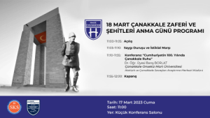 18 Mart Çanakkale Zaferi ve Şehitleri Anma Günü Programı