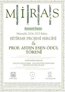 Mimarlık Bölümü 2024-2025 Bahar Dönemi Bitirme Projesi Sergisi & Prof. Aydın Esen Ödül Töreni