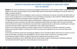 YÖKAK’tan Program Akreditasyonlarına İlişkin Bilgilendirme Toplantısı